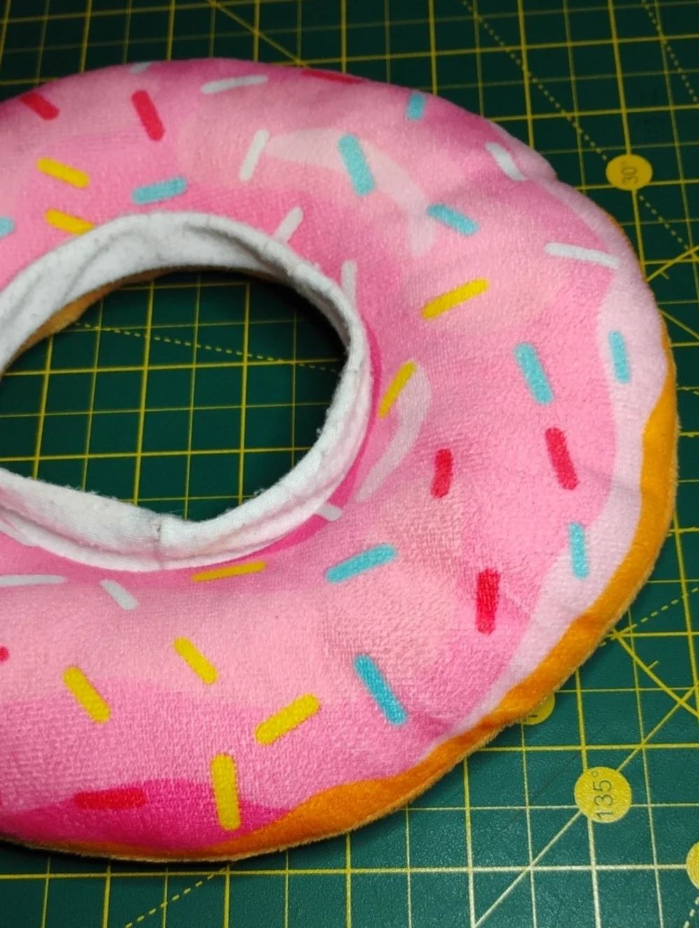 Pink Donut Plush Head Support Pillow for Kids